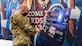 Brig. Gen. Matthew Higer, 412th Test Wing Commander, scans the QR code for the Air Force Assistance Fund on his cell phone at Edwards Air Force Base, California, March 22. The campaign, titled “For Airmen & Guardians, By Airmen & Guardians," runs until April 30. (Air Force photo by Giancarlo Casem)