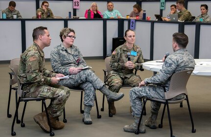 Military medicine active duty and civilian volunteers participate in the RCA W3 course at Joint Base San Antonio-Fort Sam Houston Jan. 14, 2020. The course was developed as a way to continue to ensure and improve quality care and reduce negative outcomes at Military Treatment Facilities.