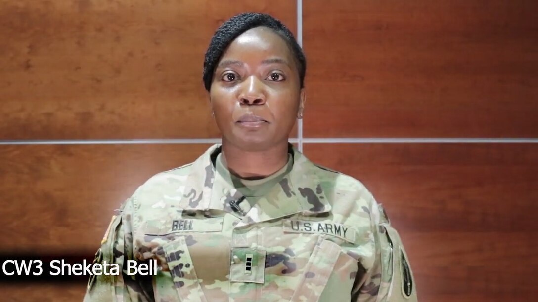 U.S. Army Guard Reserve Soldier, CW3 Sheketa Bell is part of the 63rd Readiness Division located in Mountain View, Calif.