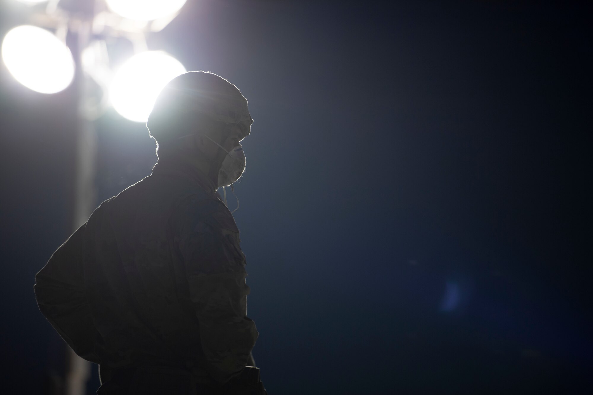 A U.S. Air Force Airman from the 52nd Civil Engineer Squadron’s Rapid Airfield Damage Recovery team watches as his team members conduct runway repair as part of the AGILE SABRE exercise on Spangdahlem Air Base, Germany, March 23, 2021.
