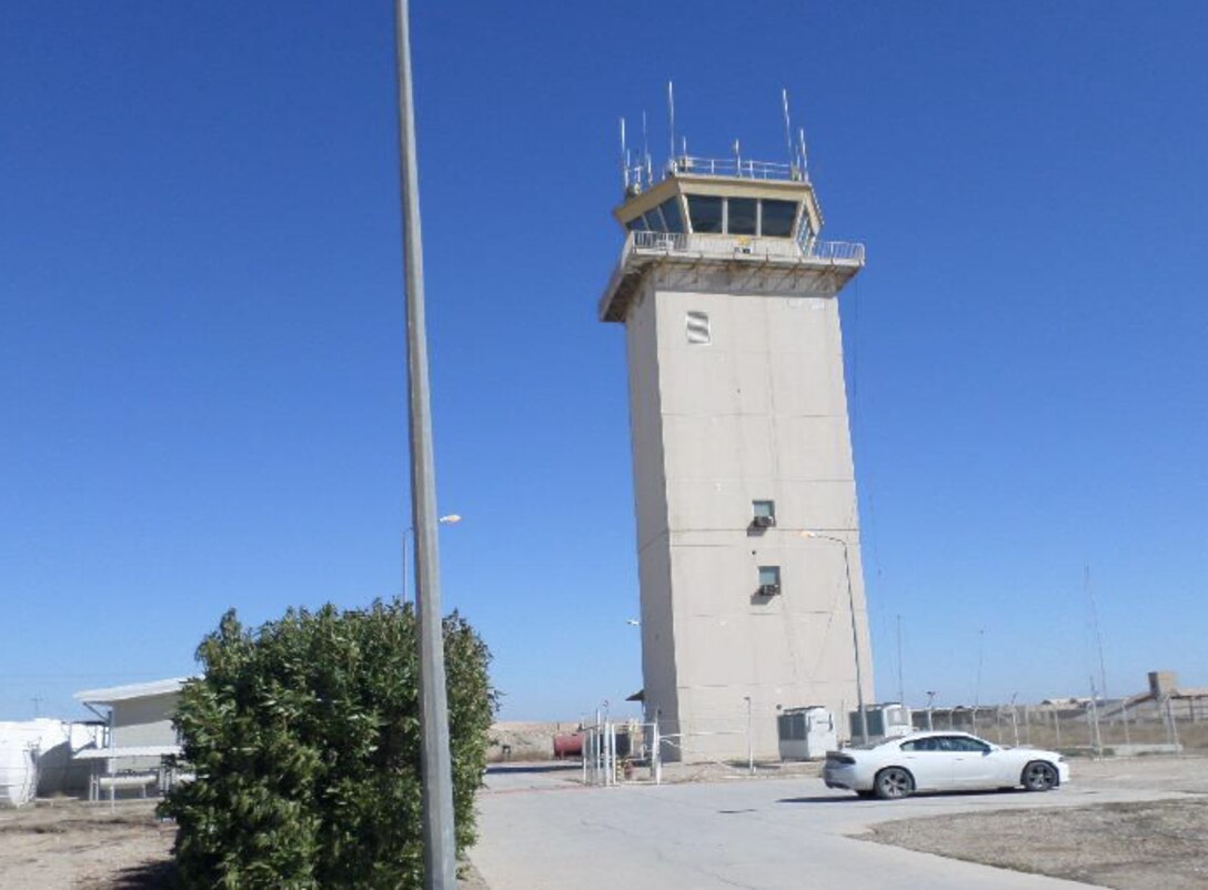 The control tower at Imam Ali Air Base Iraq. The tower is being renovated for the Iraqi Air Force by the U.S. Air Force's  Aerospace Management Systems Division at the Air Force Life Cycle Management Center (AFLCMC/HBA), Hanscom Air Force Base. The Air Force elected to work with the U.S. Army Corps of Engineers Middle East and Memphis Districts on the project due to their experience in the region and civil engineering expertise.