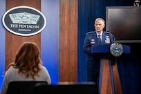 U.S. Southern Command commander, Adm. Craig Faller and U.S. Northern Command and North American Aerospace Defense Command, commander Gen. Glen D. VanHerck conduct a joint press briefing from the Pentagon.