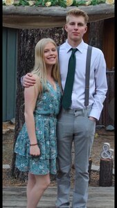 Lilly and Jayvin McCormick pose before a school event this year. (U.S. Army Photo Courtesy of the McCormick Family)