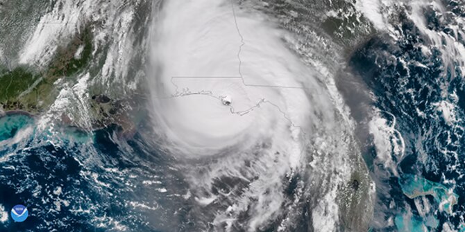 Hurricane Michael making landfall along the Florida Panhandle