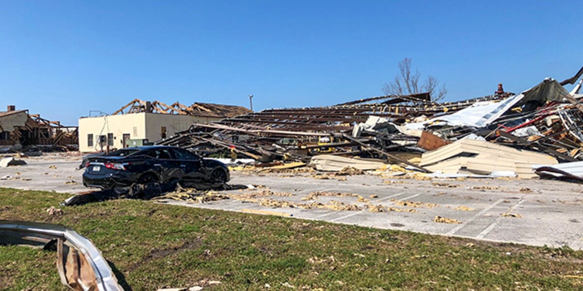 Tyndall Base Housing damage after Hurricane Michael