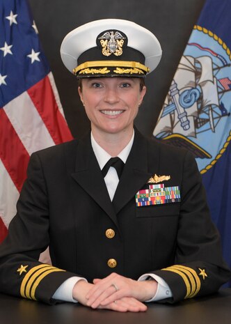 Studio portrait of Cmdr. Katie Jacobson