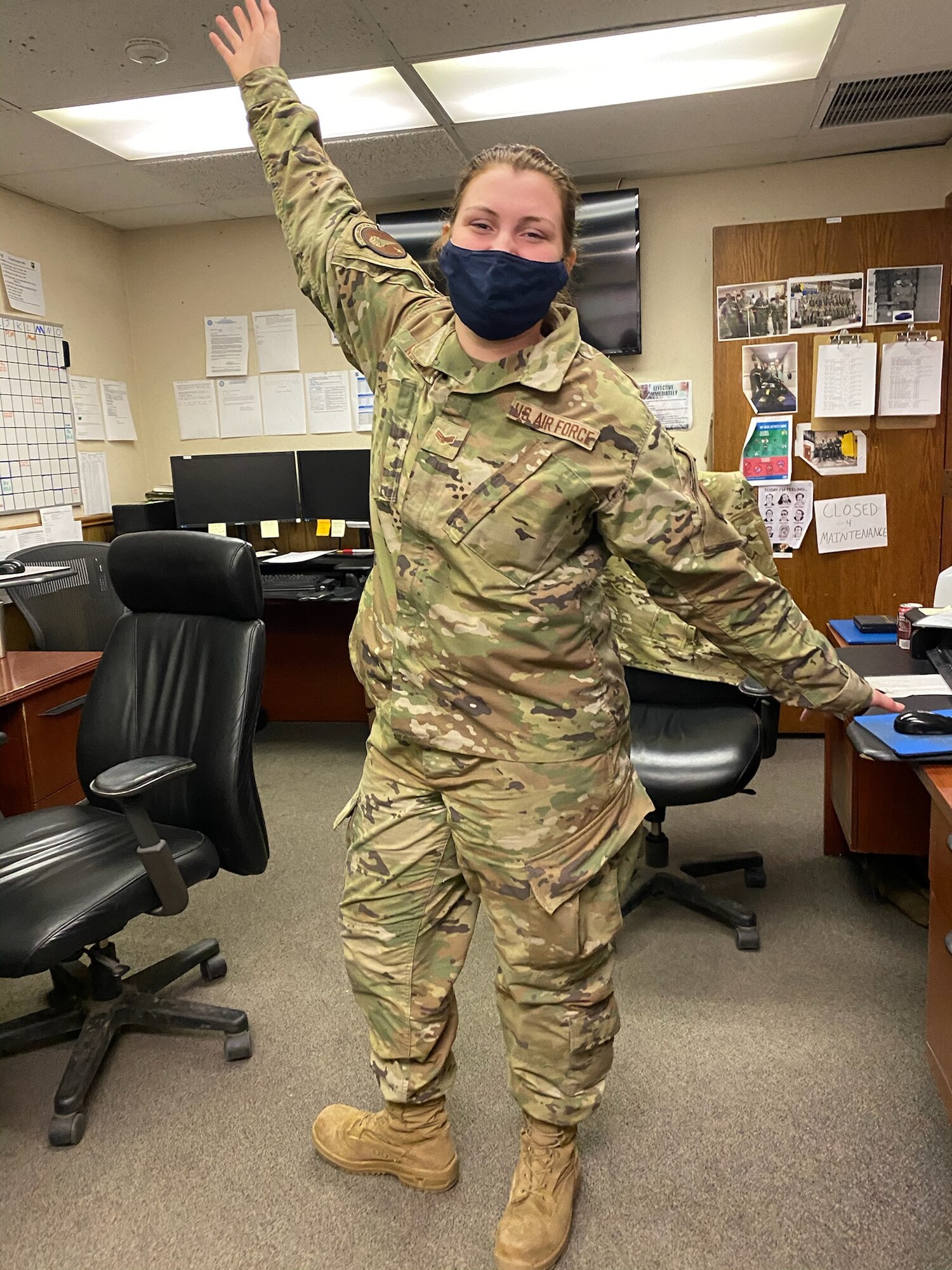 SrA Madison Kennon is a Team Chief of an Electro-Mechanical Team (EMT) at Minot Air Force Base, North Dakota March 22, 2021.