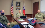 (From left) Brig. Gen. Alcides V. Faria, Jr., U.S. Army South deputy commanding general for interoperability, Maj. Gen. Daniel R. Walrath, U.S. Army South commanding general and Command Sgt. Major Trevor C. Walker, U.S. Army South senior enlisted advisor, attend the first Central American Working Group Meeting of Principals March 23
