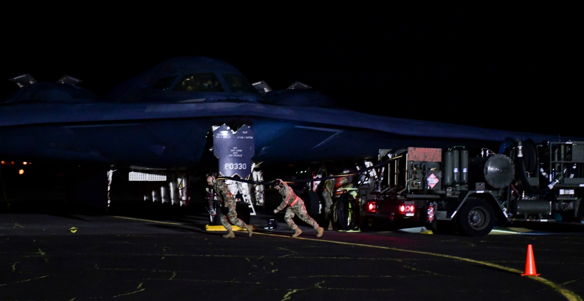 The B-2s rely on refueling capabilities at Lajes to enable support for joint and combined training, exercises and operations in the High North region. (U.S. Air Force photo by Tech. Sgt. Heather Salazar)