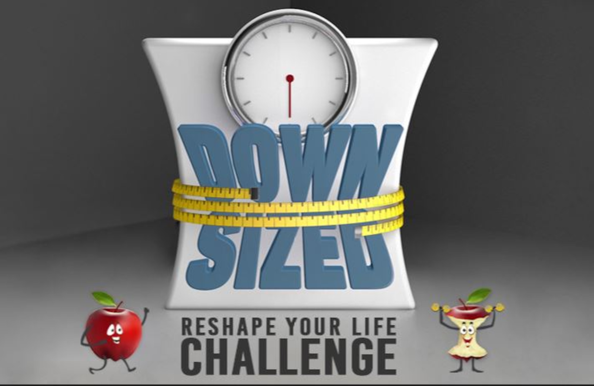 The Civilian Health Promotion Service at Hanscom Air Force Base, Mass., is hosting a DOWNSIZED challenge this spring to promote healthy lifestyles, nutrition, and physical activity. (Courtesy graphic)