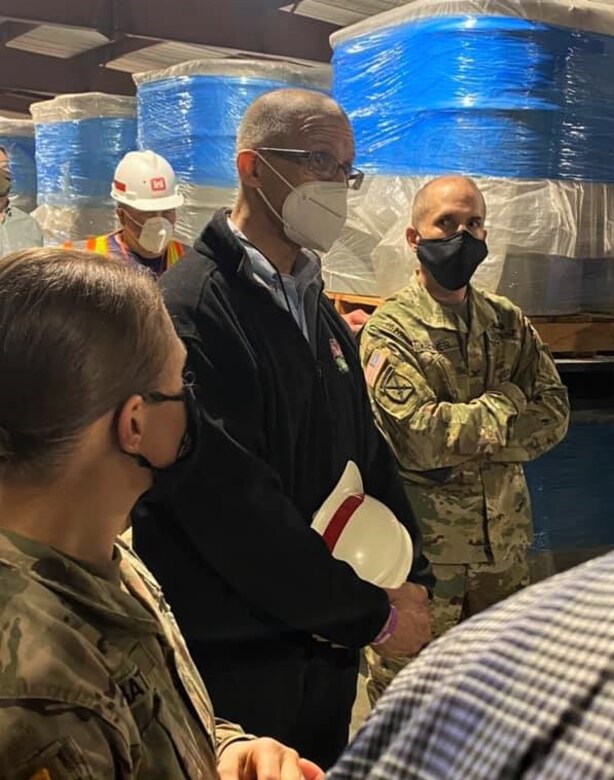 U.S. Army Corps of Engineers Division Deputies were recently in Memphis, Tennessee, for a Deputies Summit and tour of the area. As part of their tour, the group traveled to the Memphis District’s Ensley Engineer Yard to learn about the Mississippi River and Tributaries Regional Channel Improvement Program. Following their briefing, the deputies toured the Motor Vessel Mississippi, spoke with Dredge Hurley Master Adrian Pirani about the previous dredging season, visited with emergency operations staff, and then ended the tour by observing day-to-day operations at the Metals Shop, which is where much of the maintenance and repairing of our Revetment fleet and machinery take place. (USACE photo by Jessica Haas)