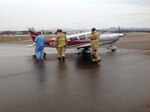 The Vermont National Guard''s 158th Fire Department responded to a civilian aircraft fire on a runway of Burlington International Airport the evening of March 24, 2021. The pilot and family evacuated before Guard members arrived and extinguished the flames.