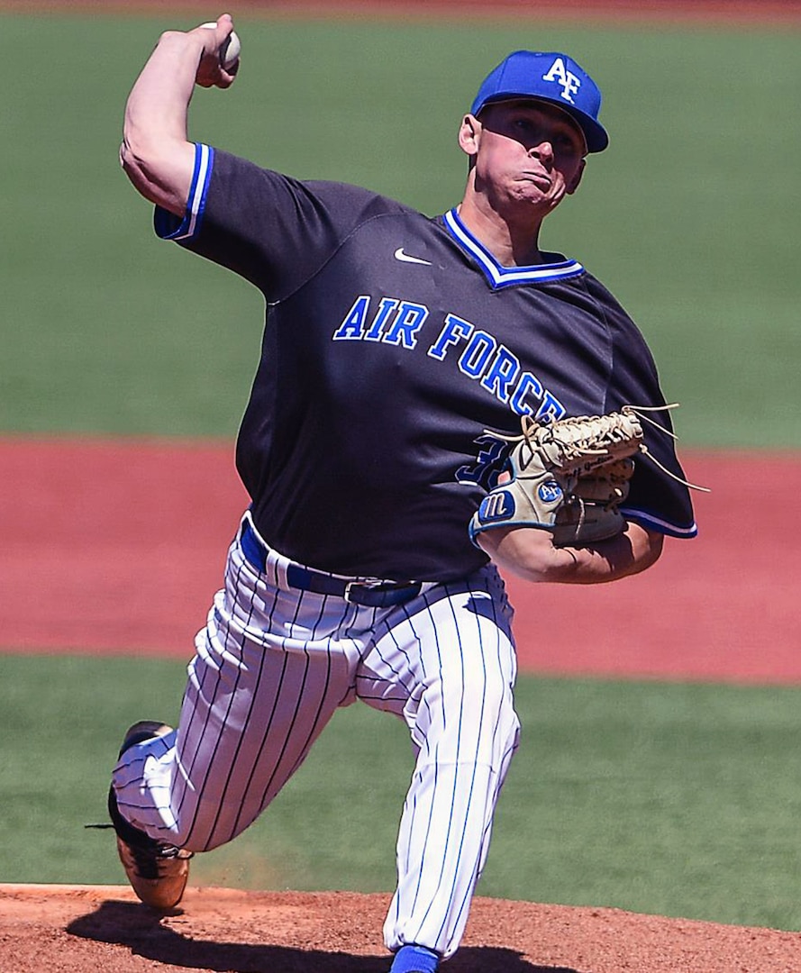 A right-handed pitcher for the U.S. Air Force Academy Falcons baseball team, 2nd Lt. Jeff Gerlica was also a four-year baseball letter-winner and Cadet Wing Vice Commander. The Air Force announced the Gerlica as the 2020 U.S. Air Force Academy Cadet of the Year earlier this year, but due to the COVID-19 pandemic, the award ceremony was postponed. He is currently a remotely piloted aircraft student pilot at the 558th Flying Training Squadron
