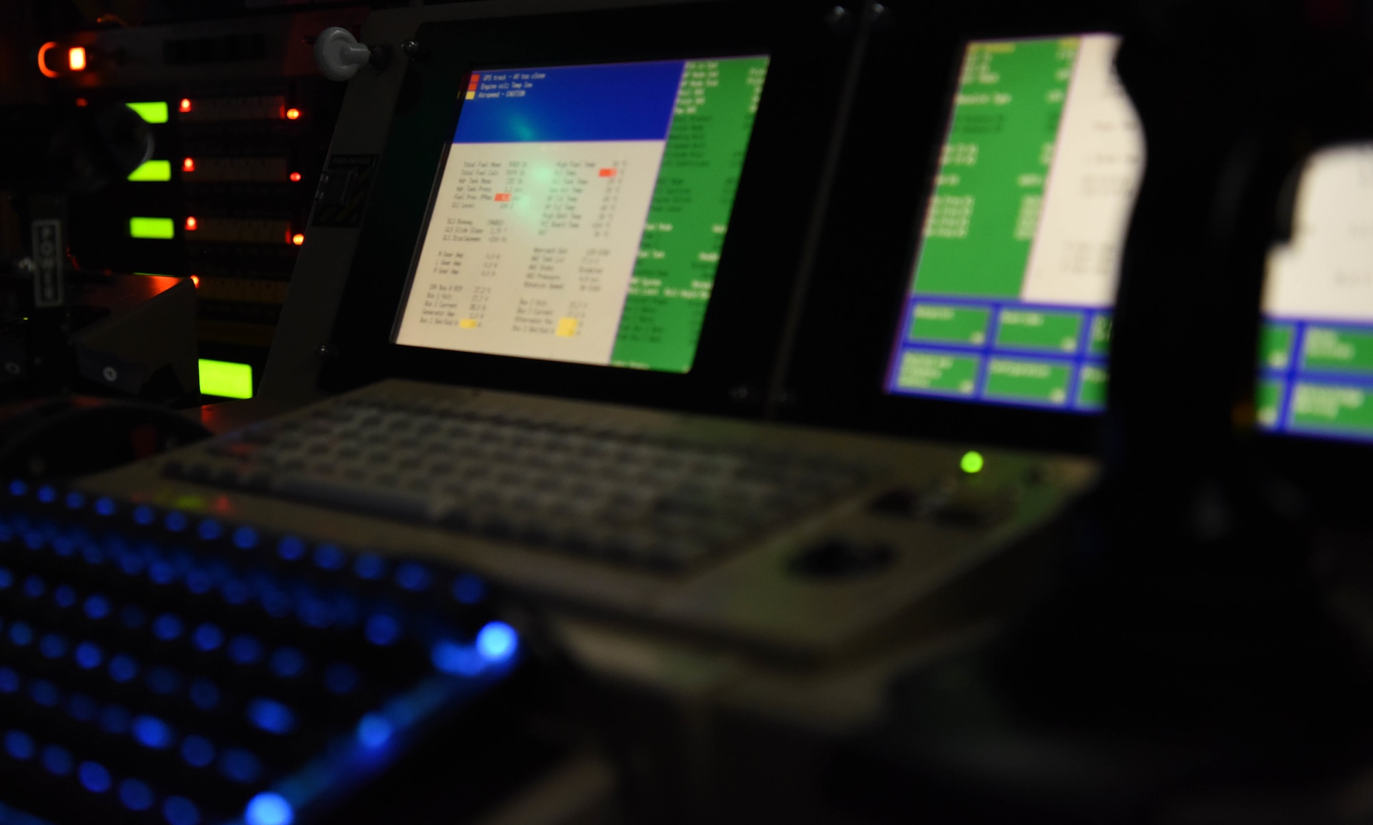 A monitor displays checklist information prior to its completion by a remotely piloted aircraft pilot and sensor operator at Chabelley Airfield, Djibouti, March 19, 2021. RPA pilots and sensor operators play a crucial role in providing intelligence and surveillance, close air support and real-time battle assessments ensuring mission success. (U.S. Air Force photo by Staff Sgt. Matthew J. Wisher)