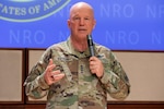 (U) Gen. Raymond visits Westfields to hold a town hall for the workforce.