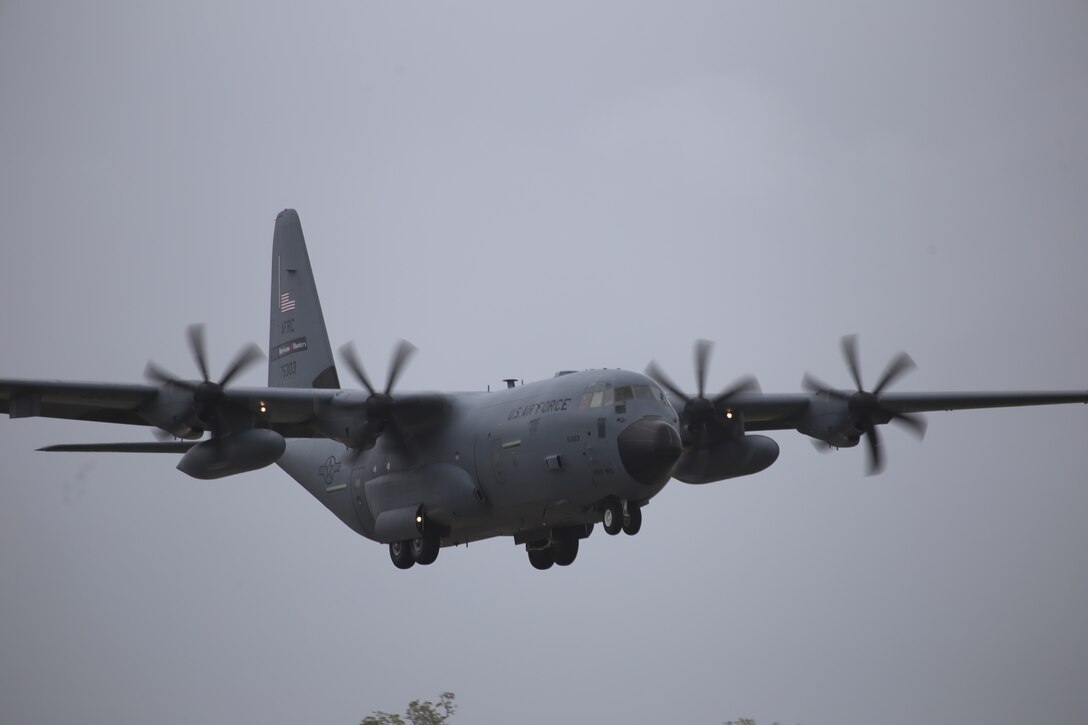 Three WC-130J Super Hercules aircraft from the 53rd Weather Reconnaissance Squadron “Hurricane Hunters” returned from the West Coast to Keesler Air Force Base, Miss., March 25, 2021. The 403rd Wing’s Hurricane Hunters wrapped up the atmospheric river season in partnership with National Oceanic and Atmospheric Administration’s Aircraft Operations, with a total of 46 flights. (U.S. Air Force courtesy photo)