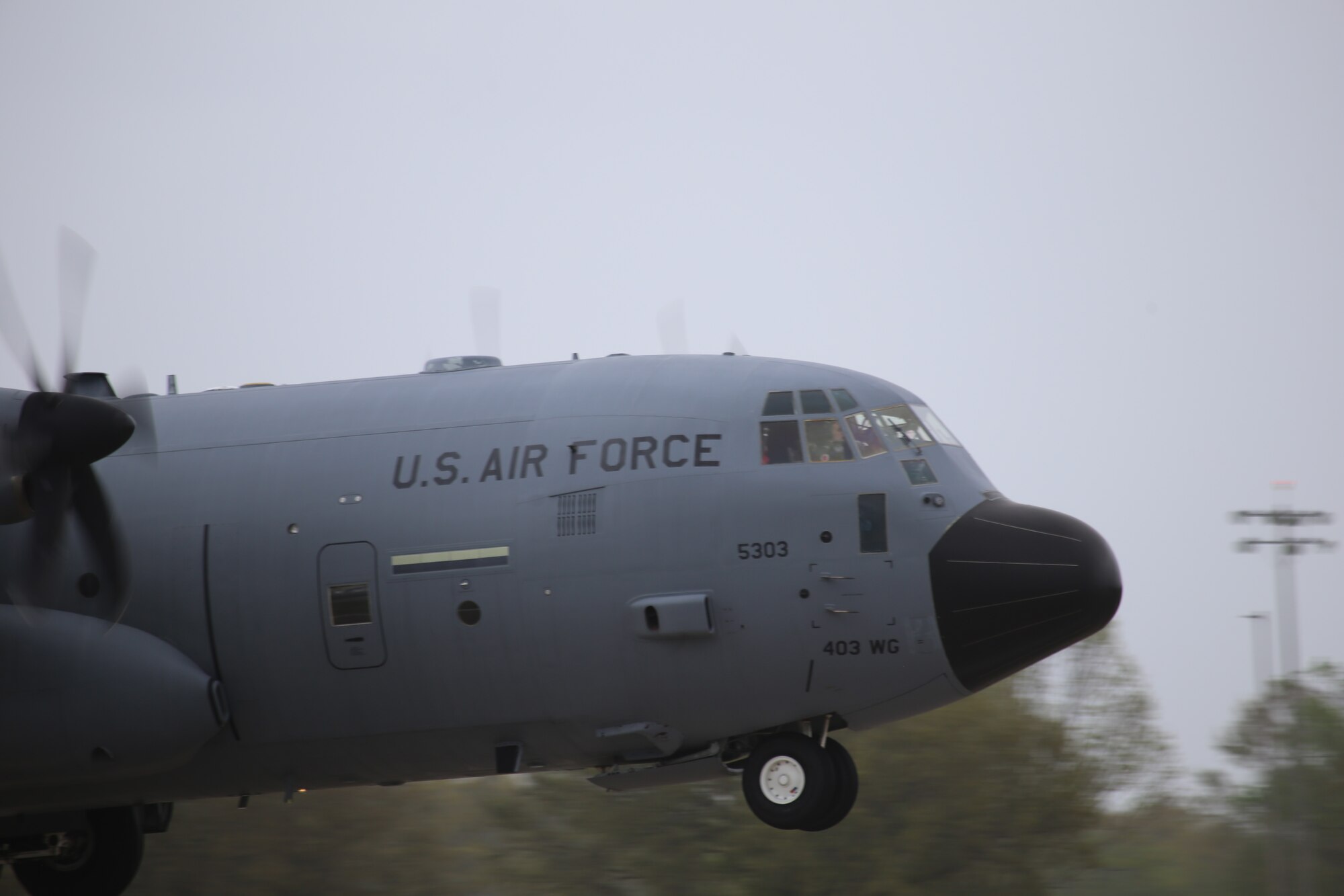 Three WC-130J Super Hercules aircraft from the 53rd Weather Reconnaissance Squadron “Hurricane Hunters” returned from the West Coast to Keesler Air Force Base, Miss., March 25, 2021. The 403rd Wing’s Hurricane Hunters wrapped up the atmospheric river season in partnership with National Oceanic and Atmospheric Administration’s Aircraft Operations, with a total of 46 flights. (U.S. Air Force courtesy photo)