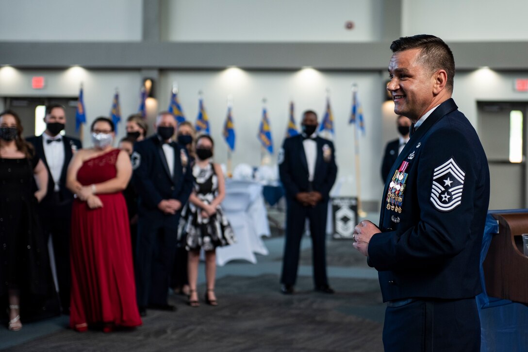 Chief speaks to audience