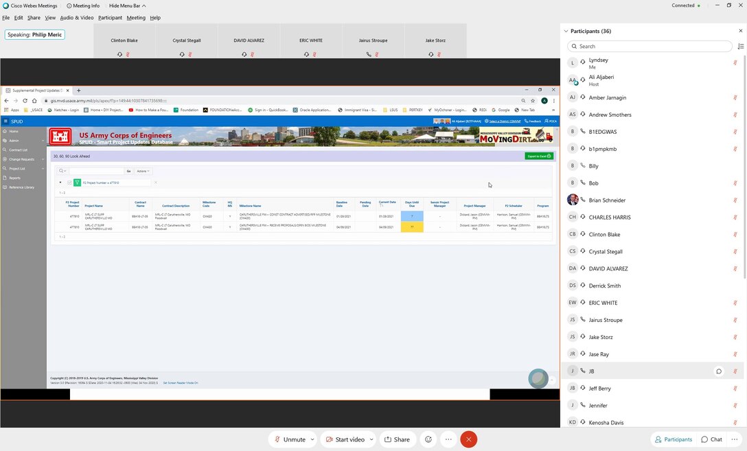 Screenshots of the Smart Project Updates Dashboard, also known as SPUD.