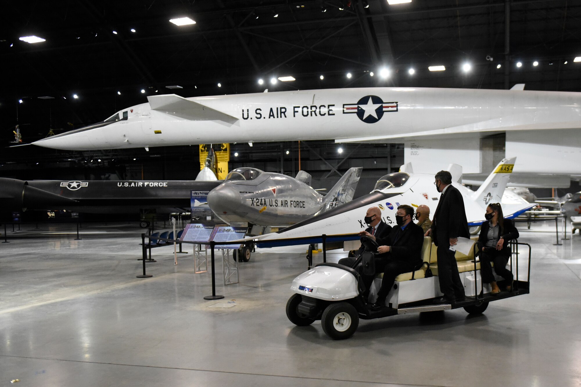 Acting Secretary of the Air Force John Roth tours the National Museum of the U.S. Air Force at Wright-Patterson Air Force Base, Ohio, March 23, 2021. Roth met with Air Force personnel and toured several facilities at the base including the National Air and Space Intelligence Center. (U.S. Air Force photo by Ty Greenlees)