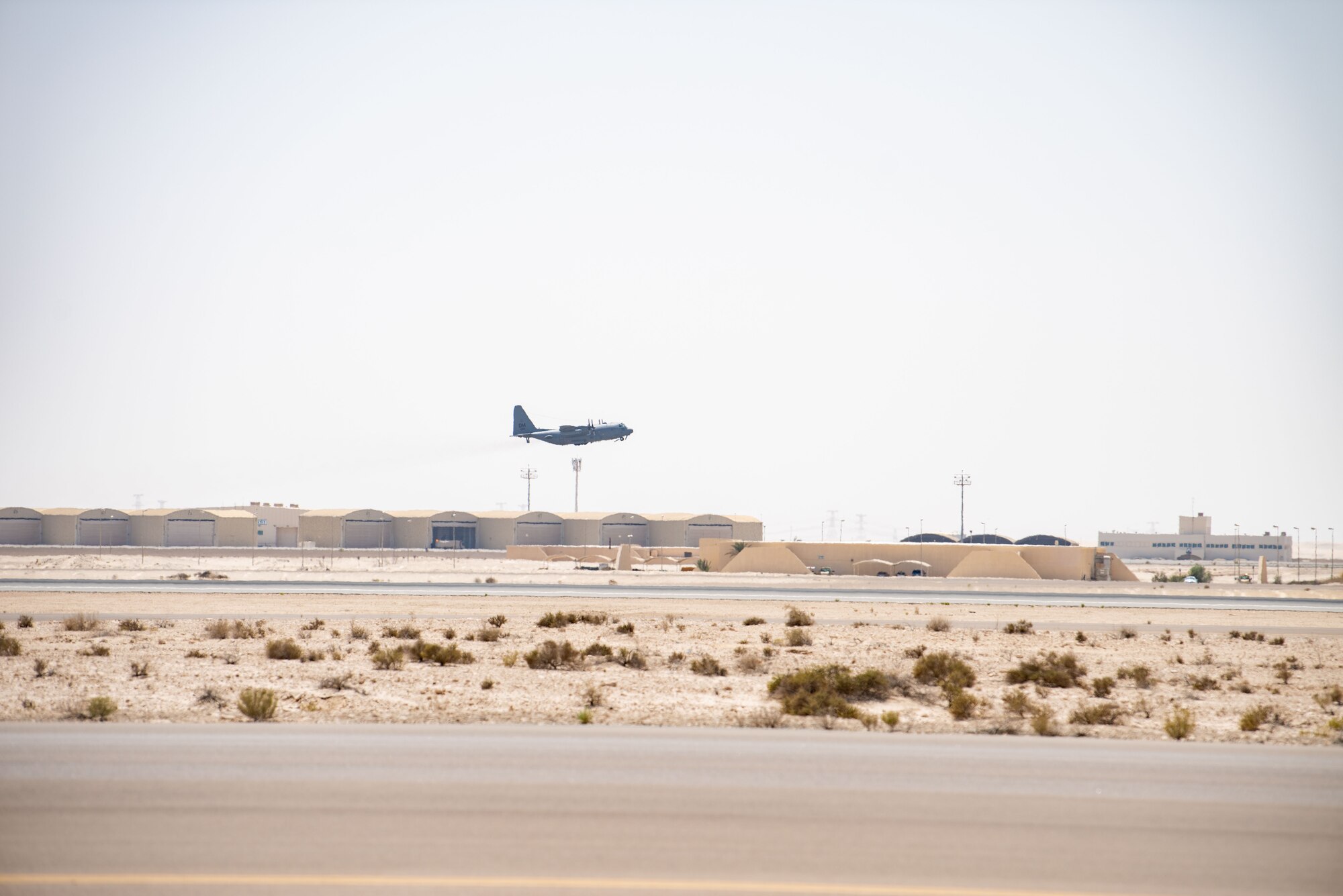 A U.S. Air Force EC-130H Compass Call takes off