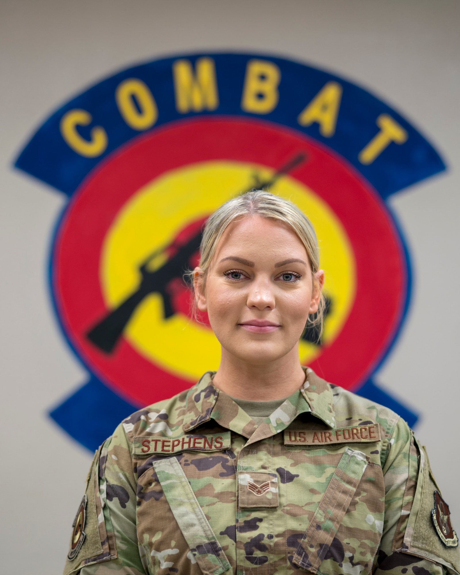 Senior Airman Jessica Stephens, 403rd Security Forces Squadron combat arms instructor. (U.S. Air Force photo by 2nd Lt. Christopher Carranza)