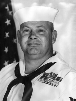 A studio portrait of then-BM1 James E. Williams. Williams is the most decorated enlisted Sailor in Navy history, earning the Medal of Honor for his actions during the Vietnam War (U.S. Navy courtesy photo)