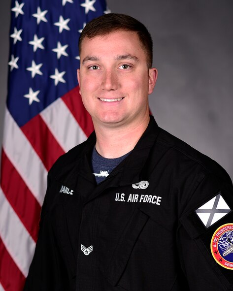 official portrait of an A-10 Demo Team member