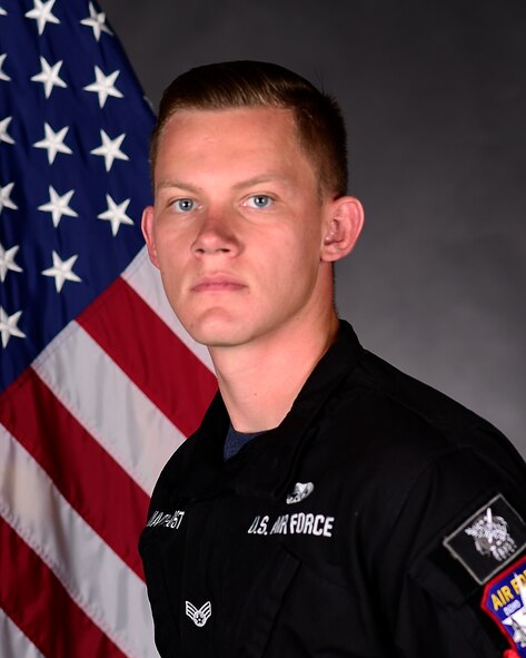 official portrait of an A-10 Demo Team member