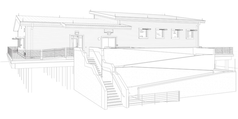 An artist rendering of the new 4,008-square-foot annex building to be built at the U.S. Army Corps of Engineers Field Research Facility in Duck, North Carolina. The $4.3-million annex will consist of laboratory and research administrative spaces to support the organization’s expanded military research mission. A groundbreaking ceremony for the facility will be held April 6, 2021, at 10 a.m. EDT.