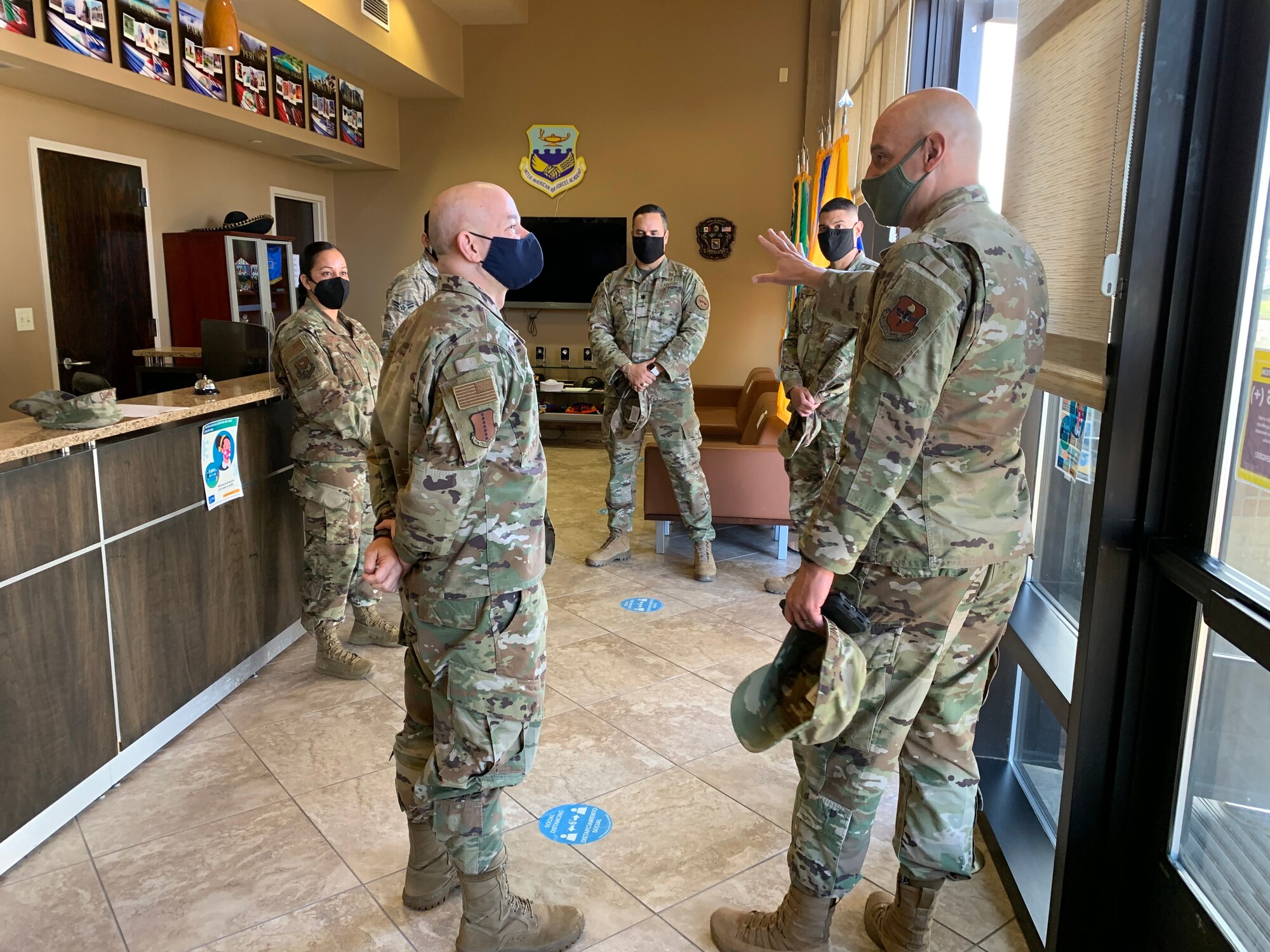 JOINT BASE SAN ANTONIO-LACKLAND, Texas – The 17th Training Wing commander from Goodfellow AFB visited with leaders and students at the Inter-American Air Forces Academy March 15.
