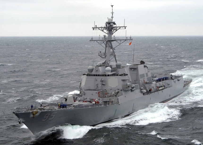 The Arleigh Burke-class guided-missile destroyer USS James E. Williams underway. James E. Williams s currently in the maintenance period. (U.S. Navy courtesy photo)