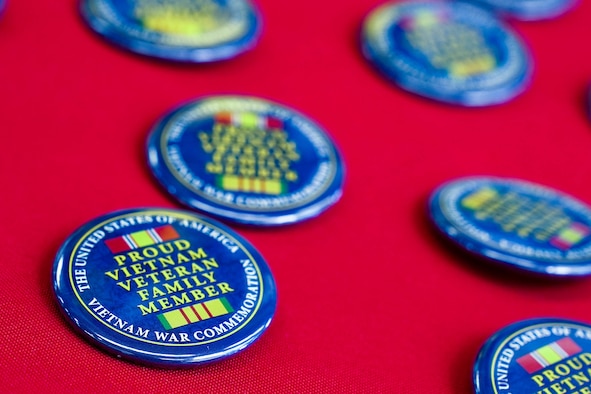 The Hickam Base Exchange hosted a pinning ceremony in honor of Vietnam War Veterans Day at Joint Base Pearl Harbor-Hickam, Hawaii, March 29, 2021. In 2017, President Donald Trump declared National Vietnam War Veterans Day because on this day in 1973 U.S. combat troops departed the Republic of Vietnam. (U.S. Air Force photo by Airman 1st Class Makensie Cooper)