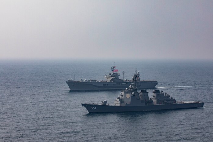 USS Blue Ridge Operates with Japan Maritime Self Defense Force