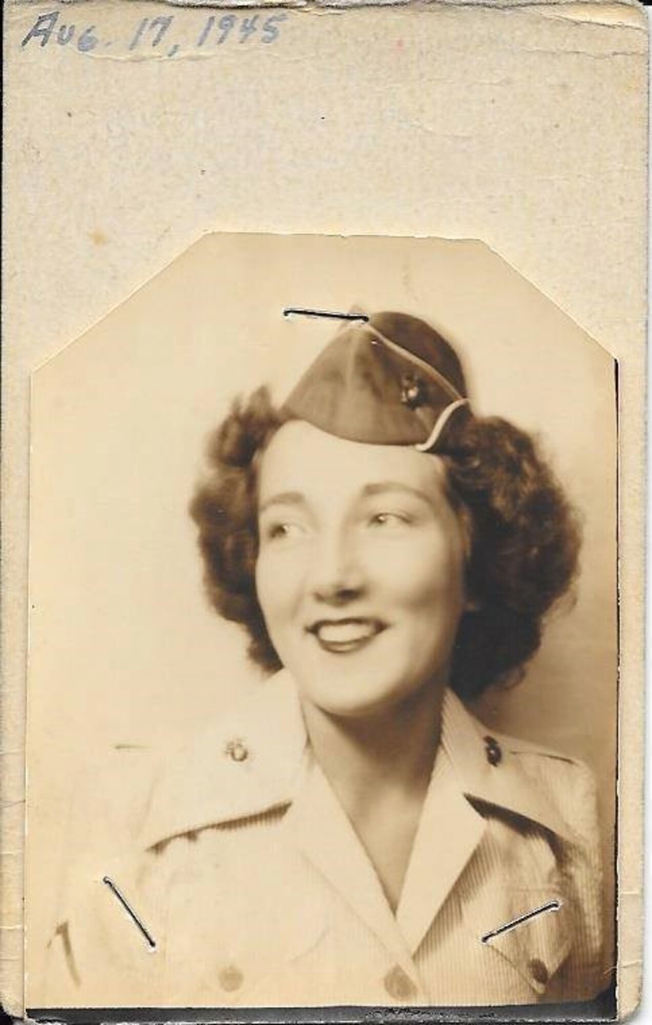 Norma Glave, grandmother of Air Force Maj. Courtney Barnett, is pictured here circa 1945. Young was an administrative worker in the United States Marine Corps and was the first in a long line of women in Barnett’s family who committed to service in the military.