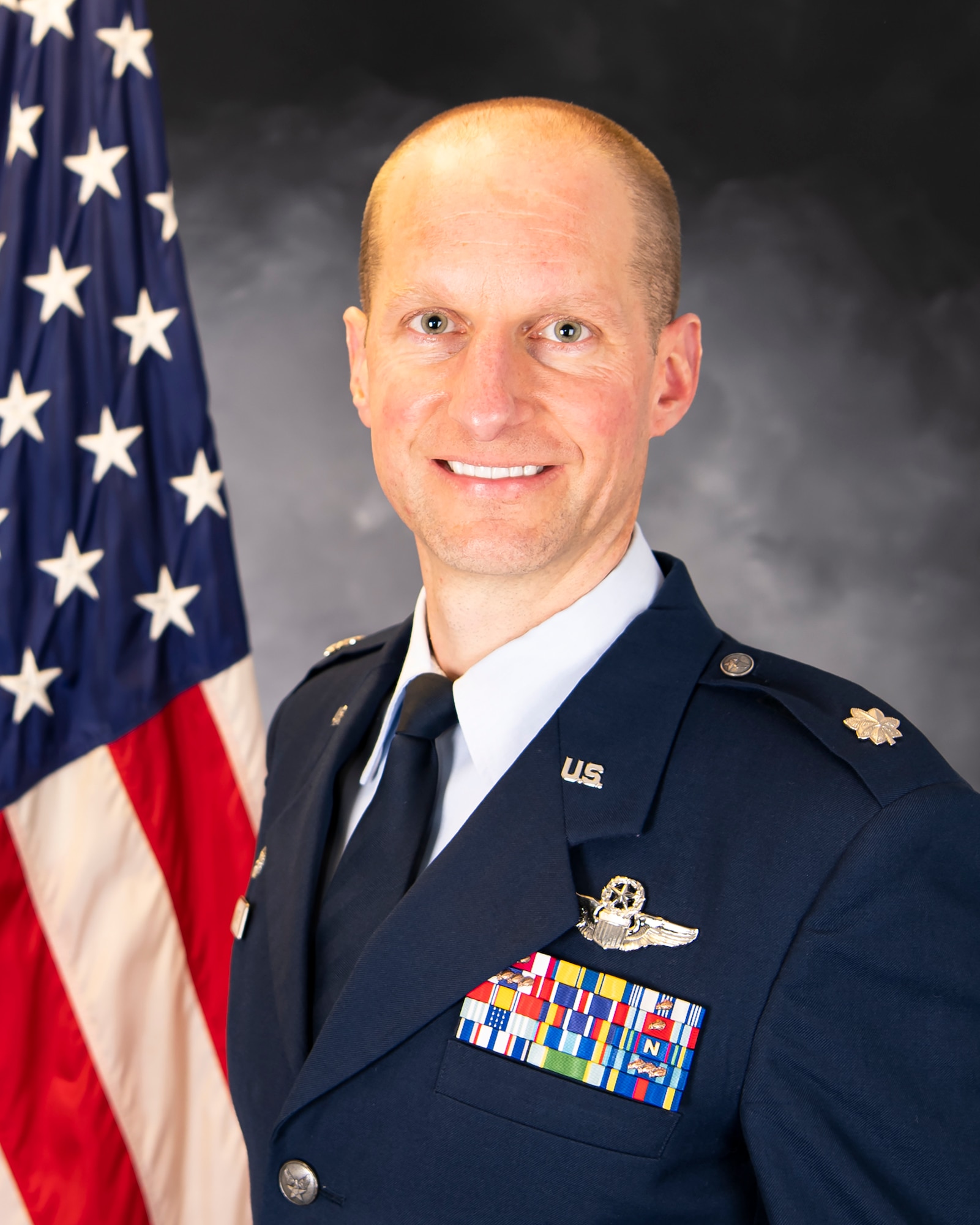 U.S. Air Force Lt. Col. Joseph Knothe, 420th Air Base Squadron commander, poses for an official photo. (Courtesy photo)