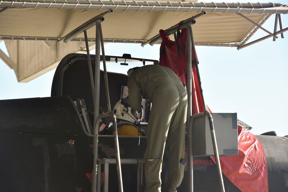 Pilots prepping for flight