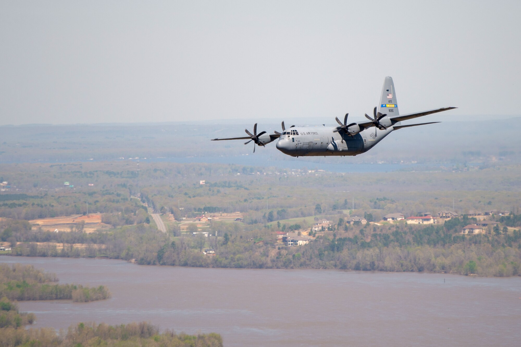 C-130J Super Hercules fly during a turkey shoot competition