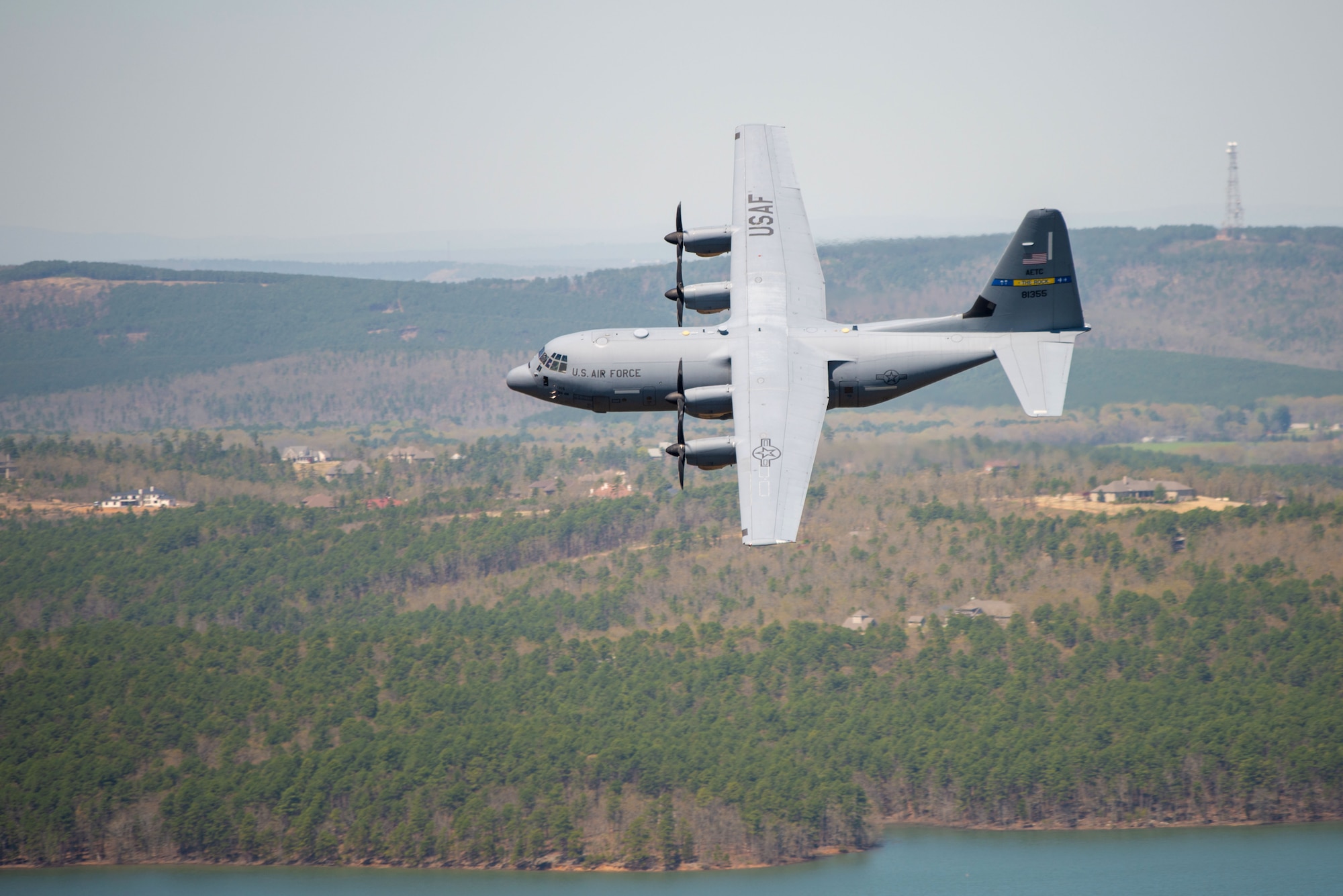 C-130J Super Hercules fly during a turkey shoot competition