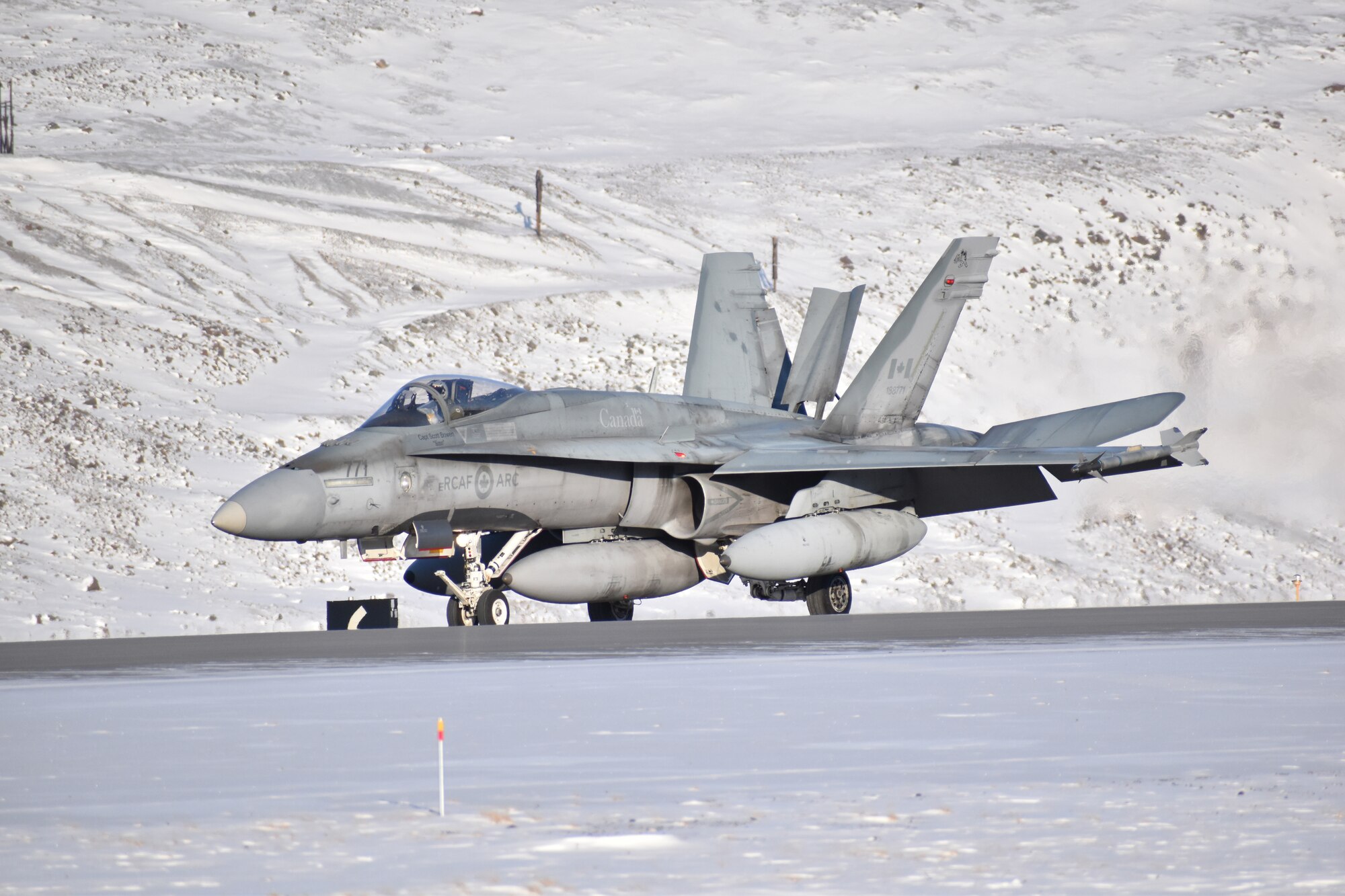 Plane on runway