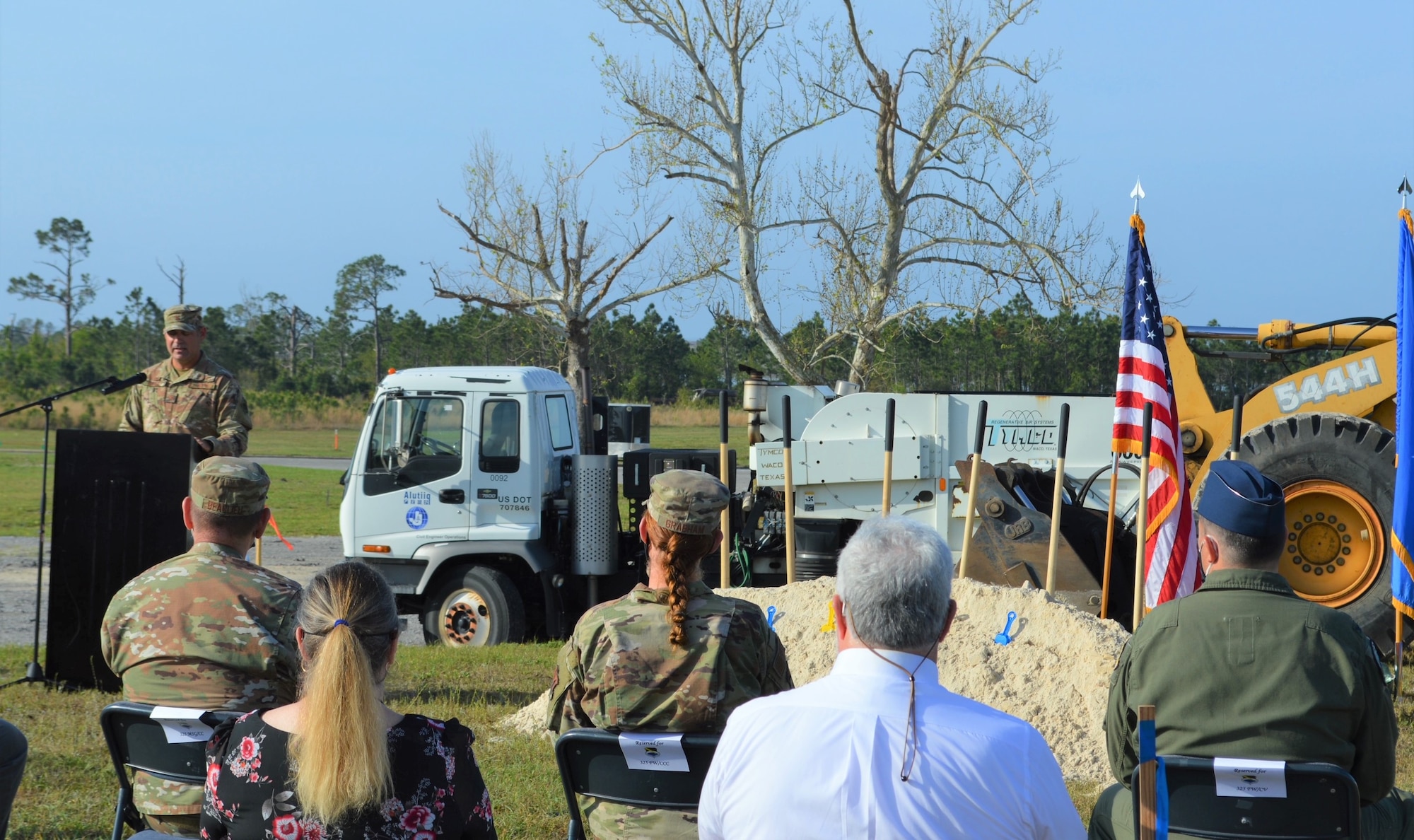 leader speaks during groundbreaking ceremony