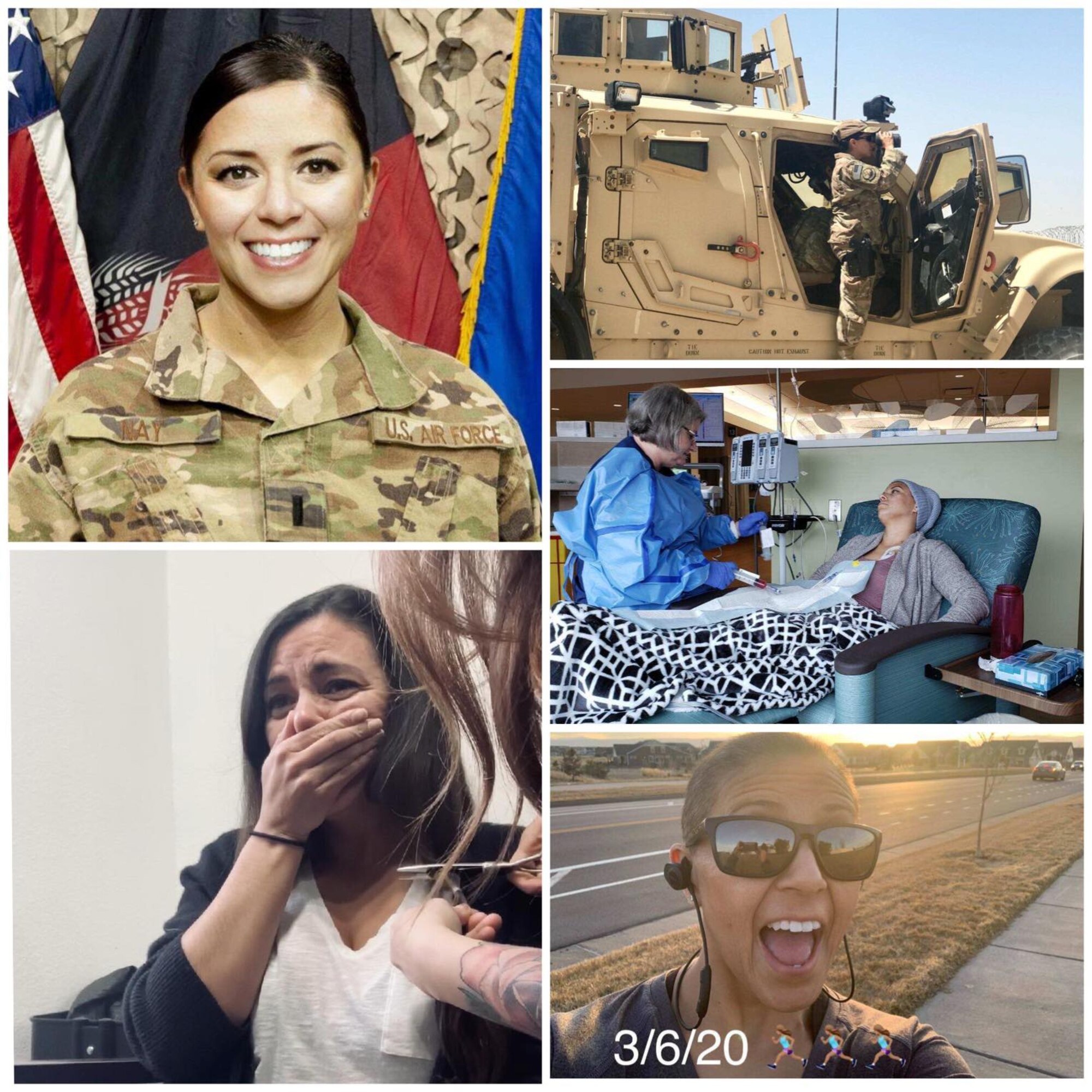 A depiction of the journey Capt. Kathryn Nay, the 140th Wing executive officer for the Colorado Air National Guard, took after receiving her stage 3 breast cancer diagnosis.