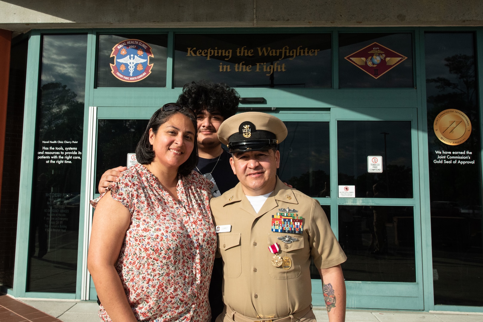 Command Master Chief Jason Juarez and his family