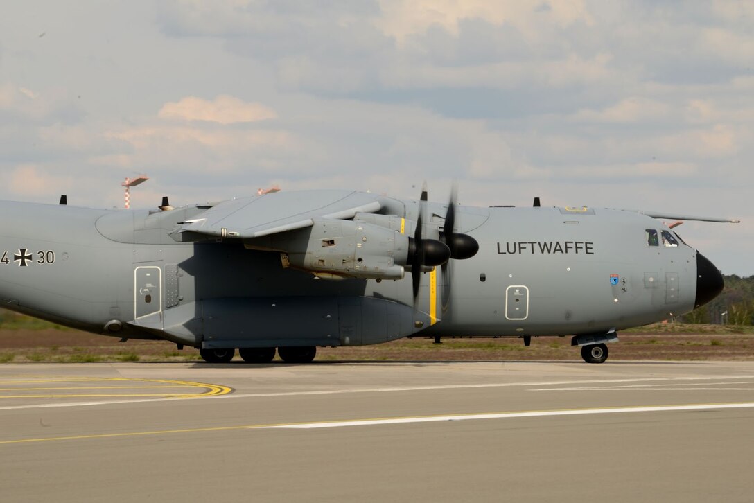 German A400M Atlas flies with U.S. Air Force C-130J