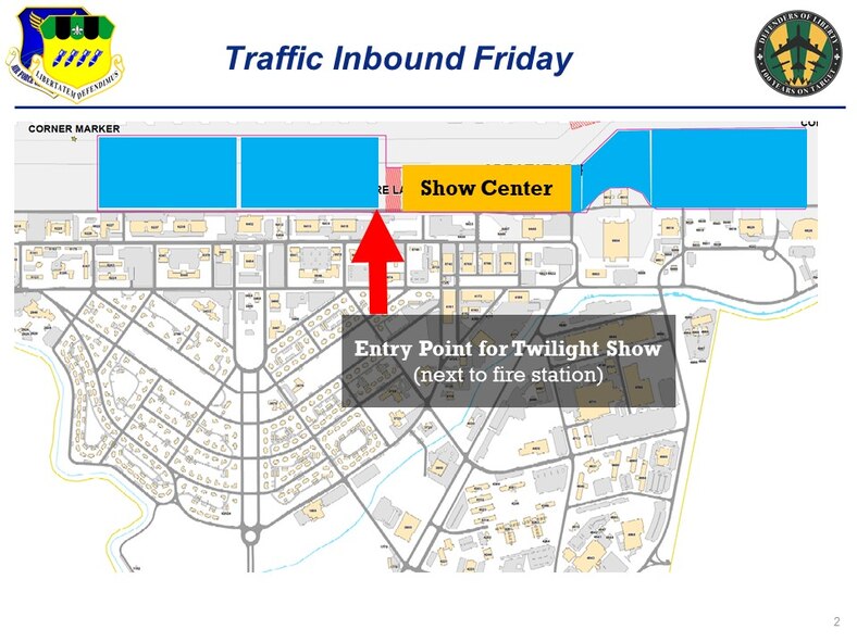 Defenders of Liberty Twilight Air Show Parking Plan