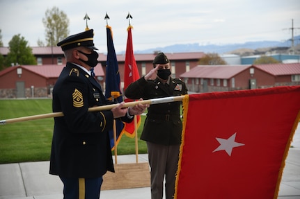 General officer salutes general officer flag