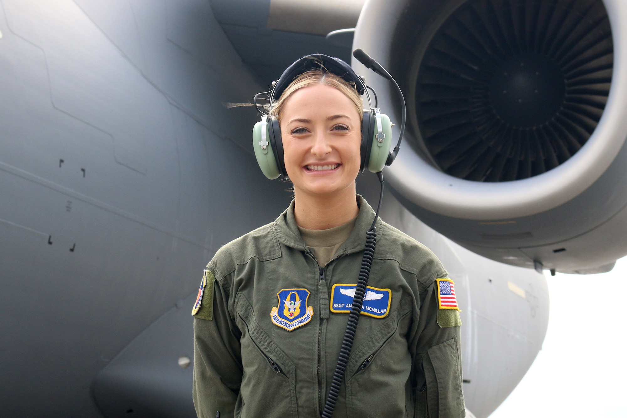 Staff Sgt. Amanda McMillan, 445th Aeromedical Evacuation Squadron aeromedical evacuation technician, is the 445th Airlift Wing May 2021 Spotlight Performer. (U.S. Air Force photo/Tech. Sgt. Joel McCullough)