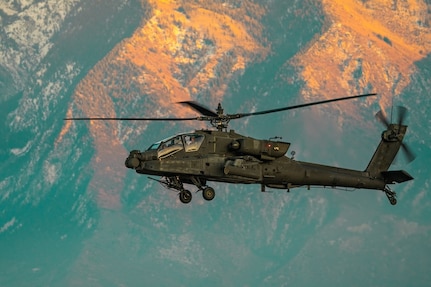A 1st Attack Reconnaissance Battalion, 211th Aviation Regiment AH-64 Apache helicopter.