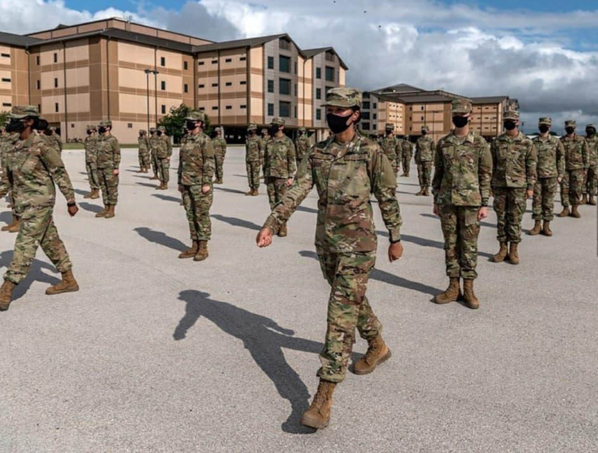 Practicing drill during a pandemic.