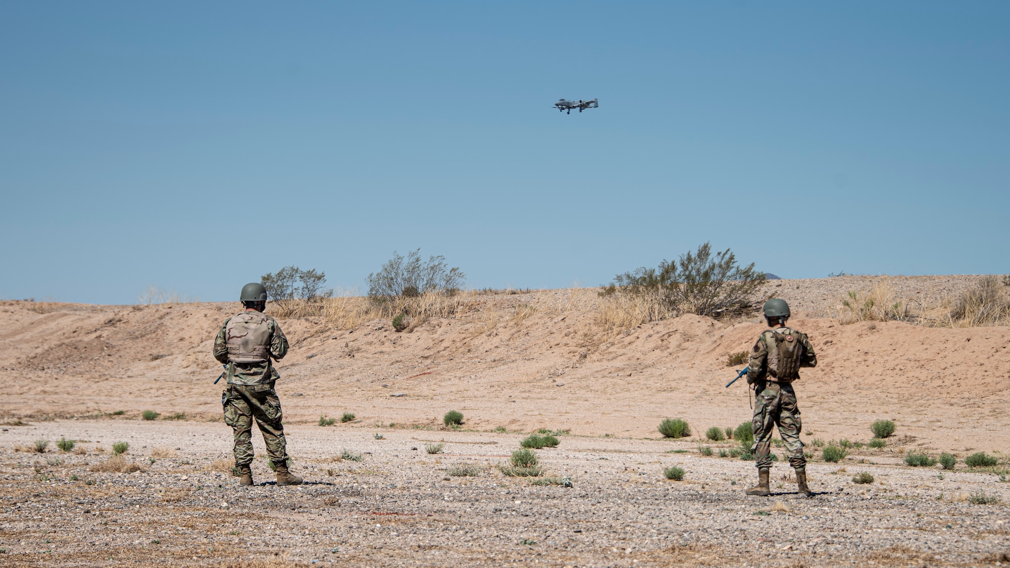 A photo of an Airman conducting training